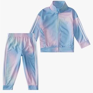 Adidas girls 2 Piece Printed Tricot Track Set